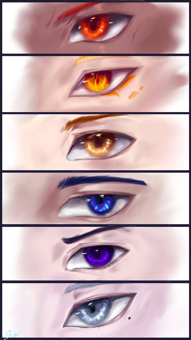 Oc Eye Types My OC Eyes by Midna77 on DeviantArt