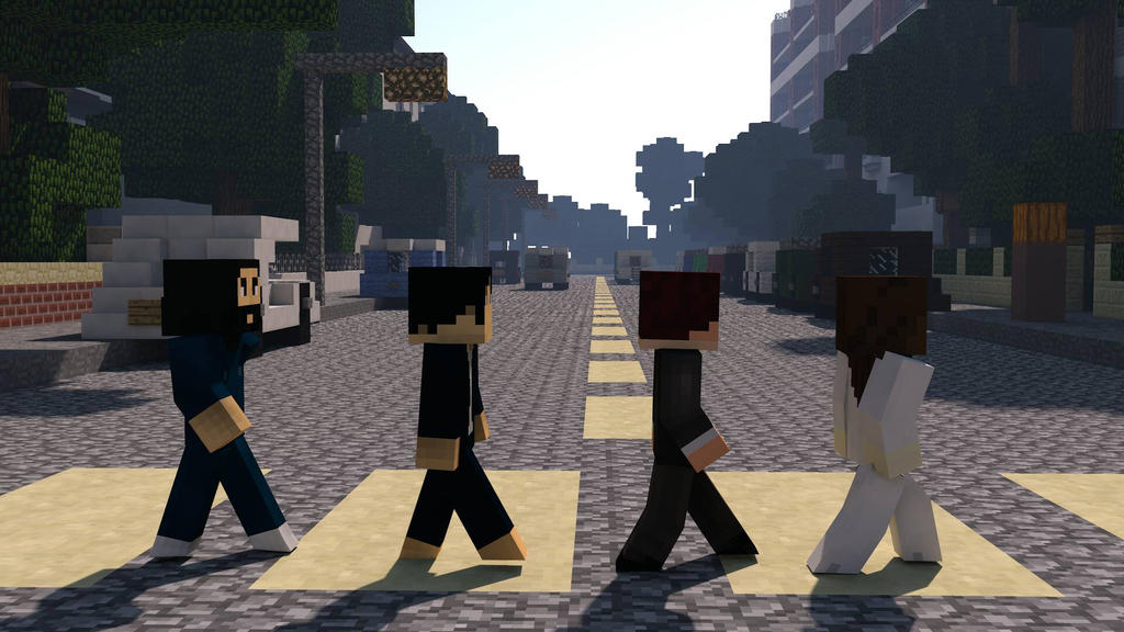 Beatles Minecraft Build The Beatles Walking Down Abbey Road by XerxesGWX on DeviantArt