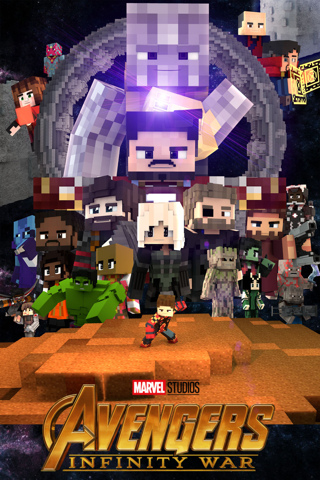 Avengers Infinity War Poster Minecraft By Xerxesgwx On Deviantart Avengers Infinity War Poster Minecraft By Xerxesgwx On Deviantart