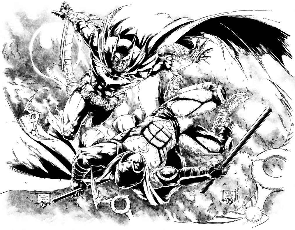 Moon Knight Inks Dark Knight n Moon Knight Ink by BDStevens on DeviantArt