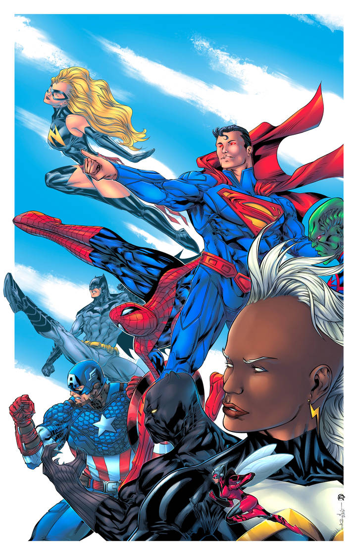 Marvel/DC Crossover colors by BDStevens on DeviantArt