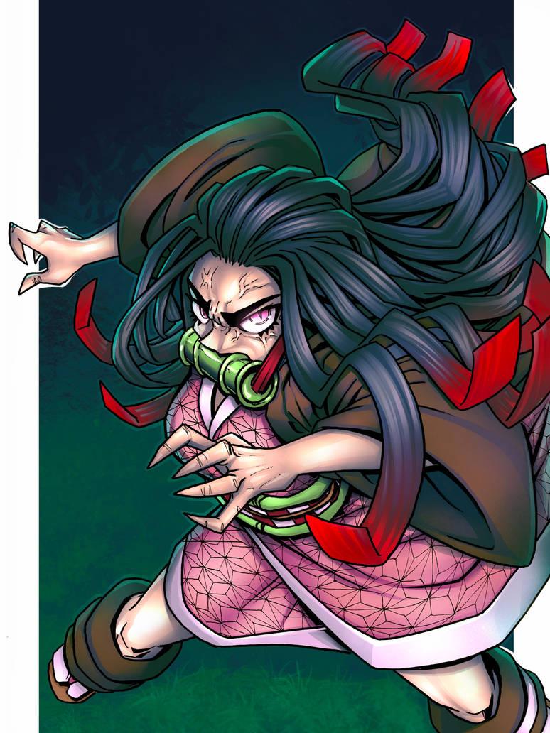 Nezuko Kamado colors by BDStevens on DeviantArt