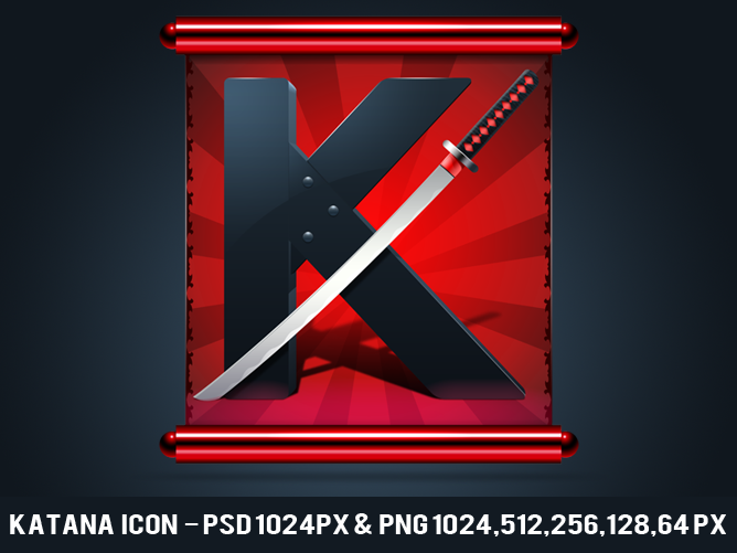 Katana Sword Icon Free psd and png