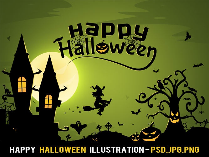 Free Happy Halloween Illustration