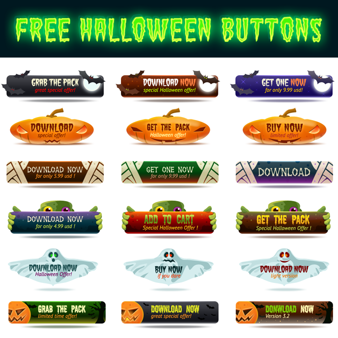 Free Halloween Buttons