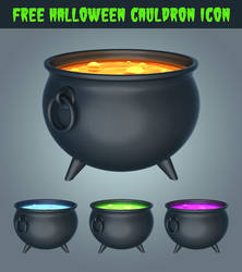 Free Halloween Cauldron Icon 3D