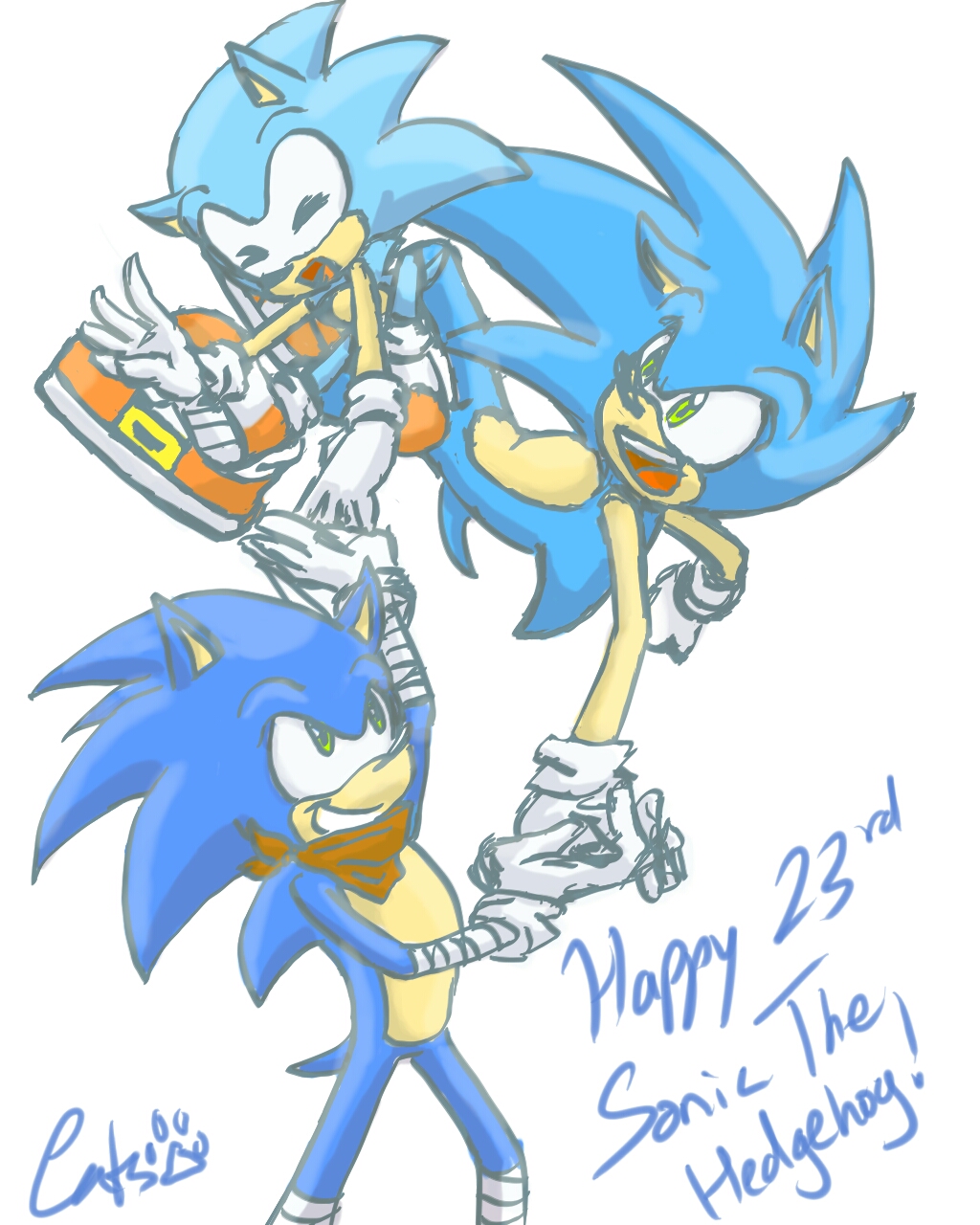 .: Sketchbook (phone) : Happy 23rd Sonic :.