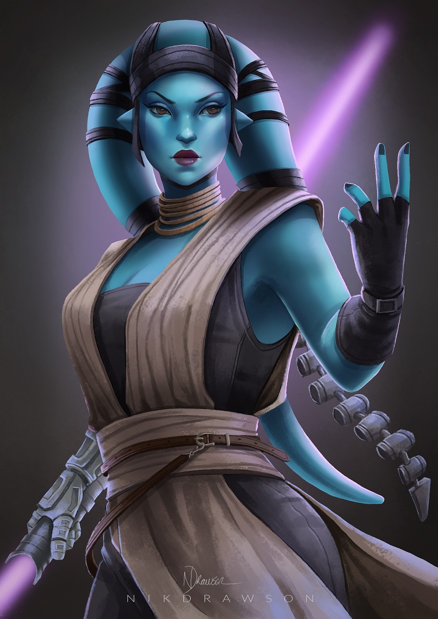 Colored sketch of a cute Twi'lek oc I made recently:) commissions