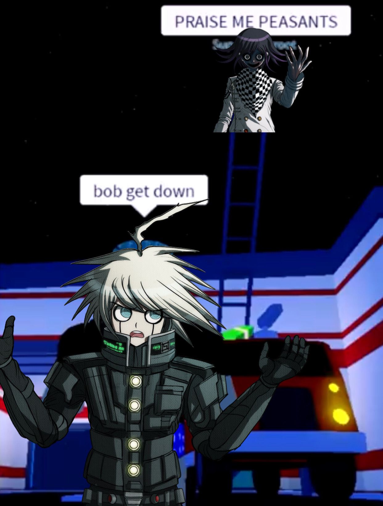 Danganronpa as cursed roblox memes