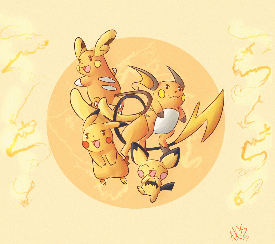 Aloha Pychu Pichu, Pikachu, Raichu, Alolan Raichu by Sakurawings1 on DeviantArt
