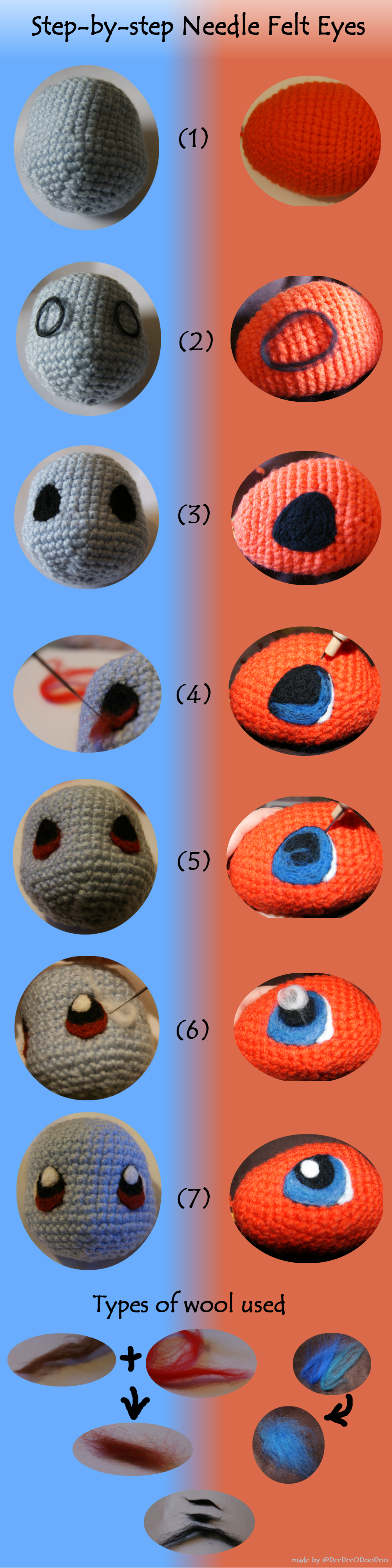 Pokemon Needle Felt Eyes Step-by-Step tutorial by ItsaBumbleDee on  DeviantArt