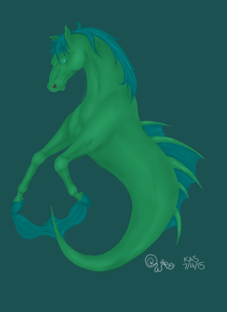 Hippocampus (Colored Lineart)