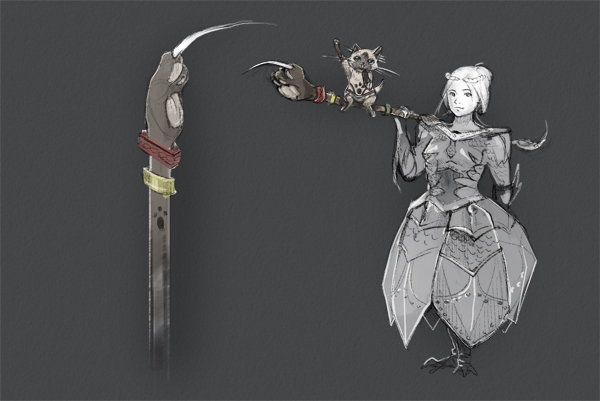 Metal Insect Glaive Monster Hunter - insect glaive concept by LittleChmura on DeviantArt
