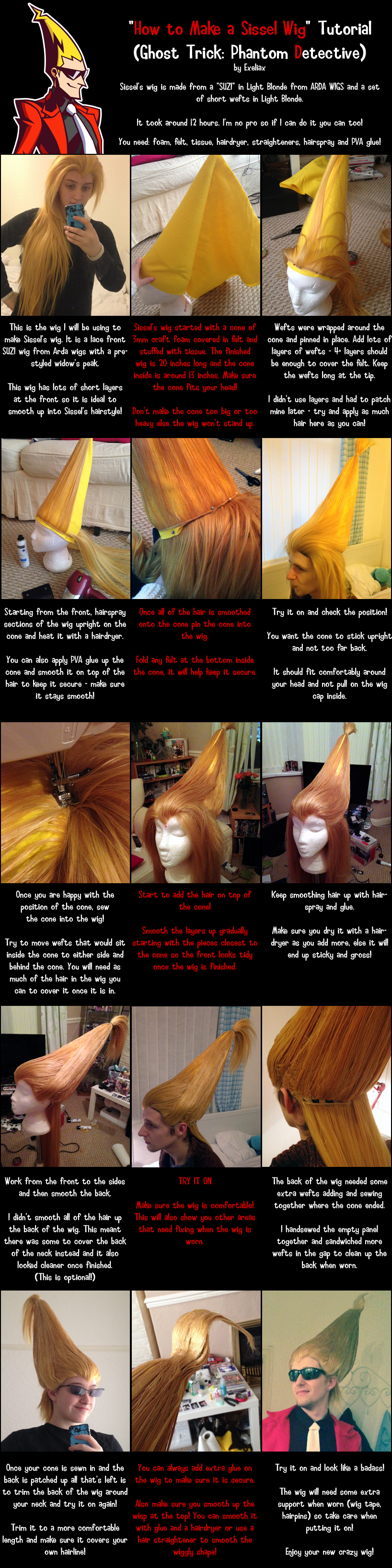 Ghost Trick: Sissel Wig Tutorial