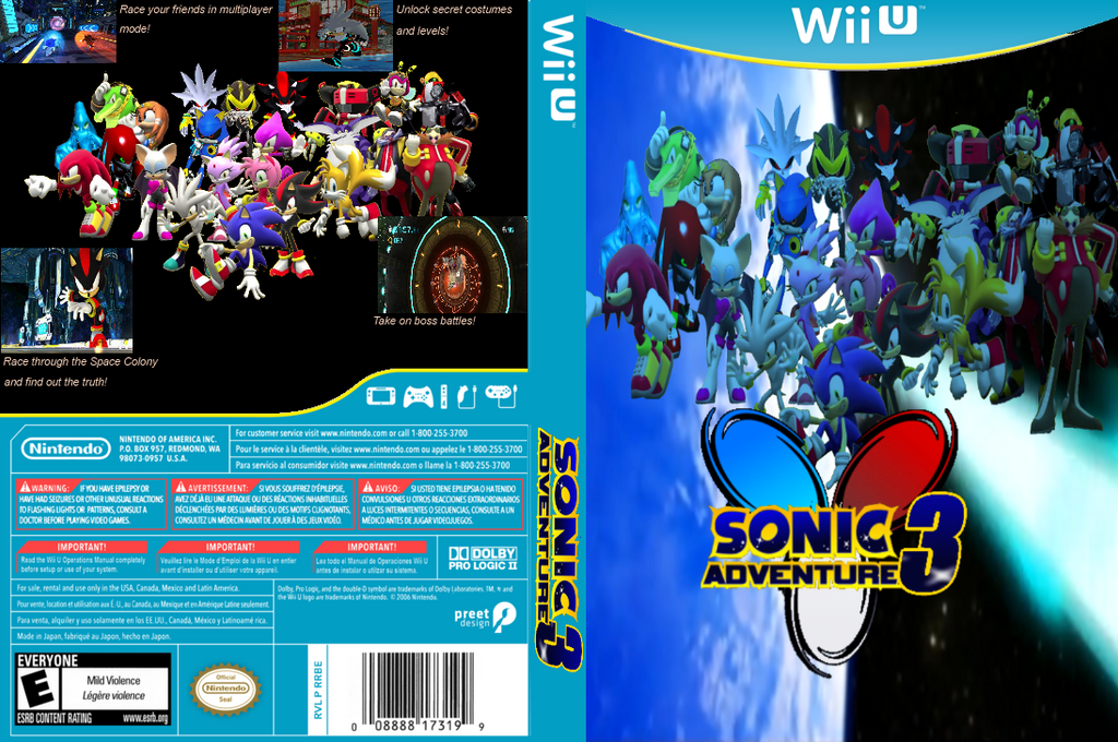 Sonic Adventure 3 Wii U Boxart
