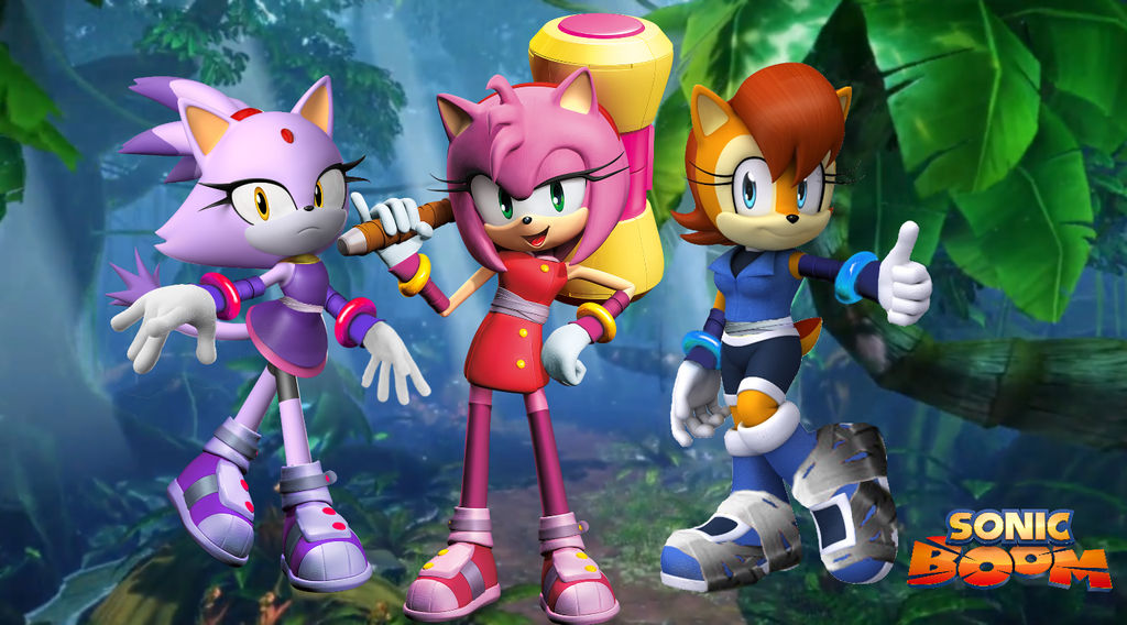 wallpapers Sonic Boom Sonic And Amy Deviantart sonic boom amy blaze and sally