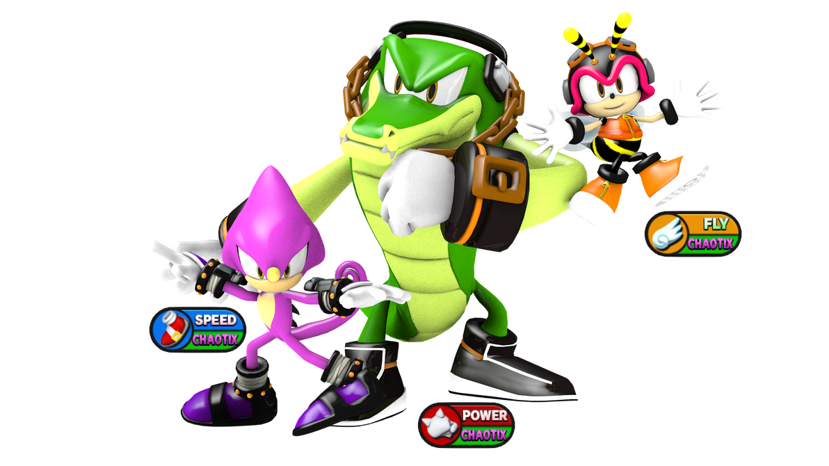 team Chaotix - Sonic modern figures #artwork