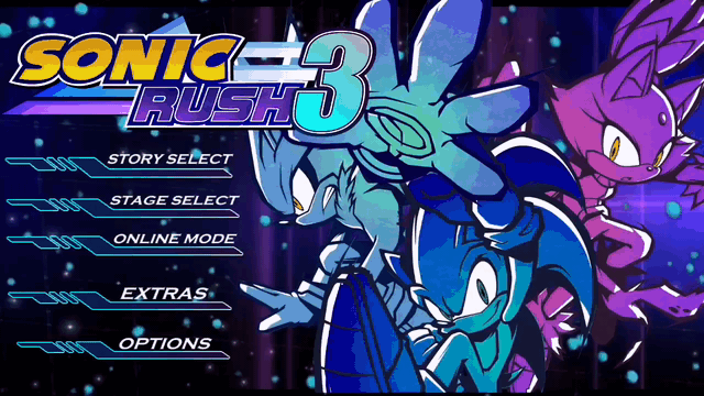 Sonic Rush 3 Menu Screen