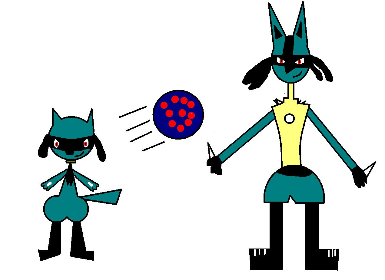 RIORU AND LUCARIO PLAYING