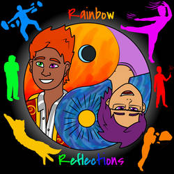 Rainbow Reflections Yin-Yang Poster