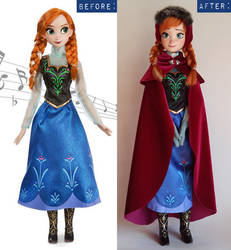 repainted OOAK singing anna doll