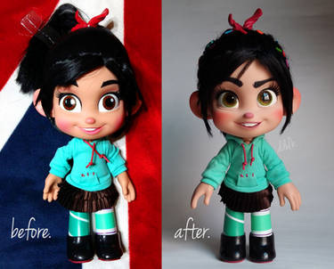 repainted OOAK talking vanellope doll