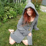 Crochet Hooded Sweater with Pockets