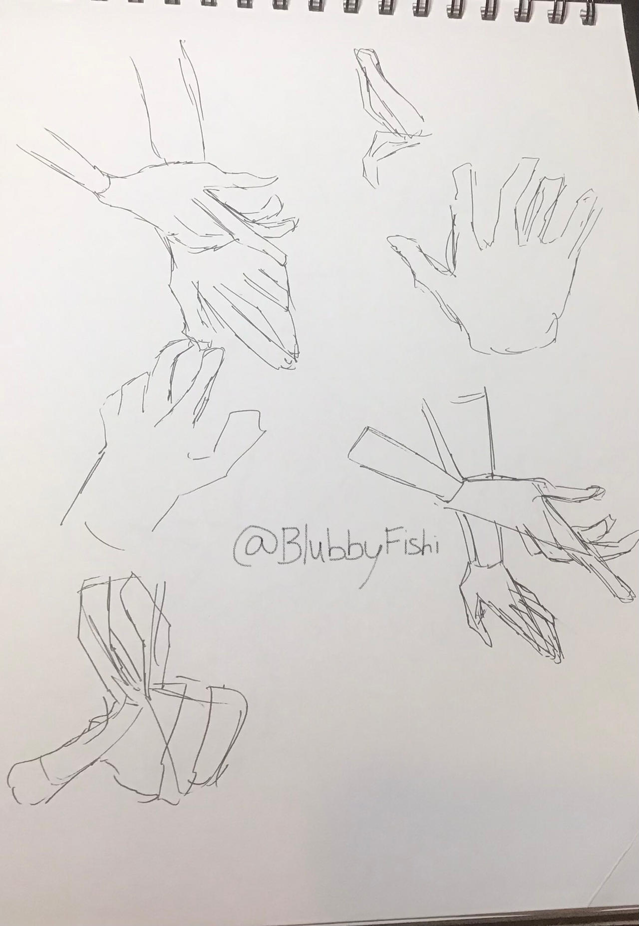 Drawing hands study by BlubbyFishi on DeviantArt