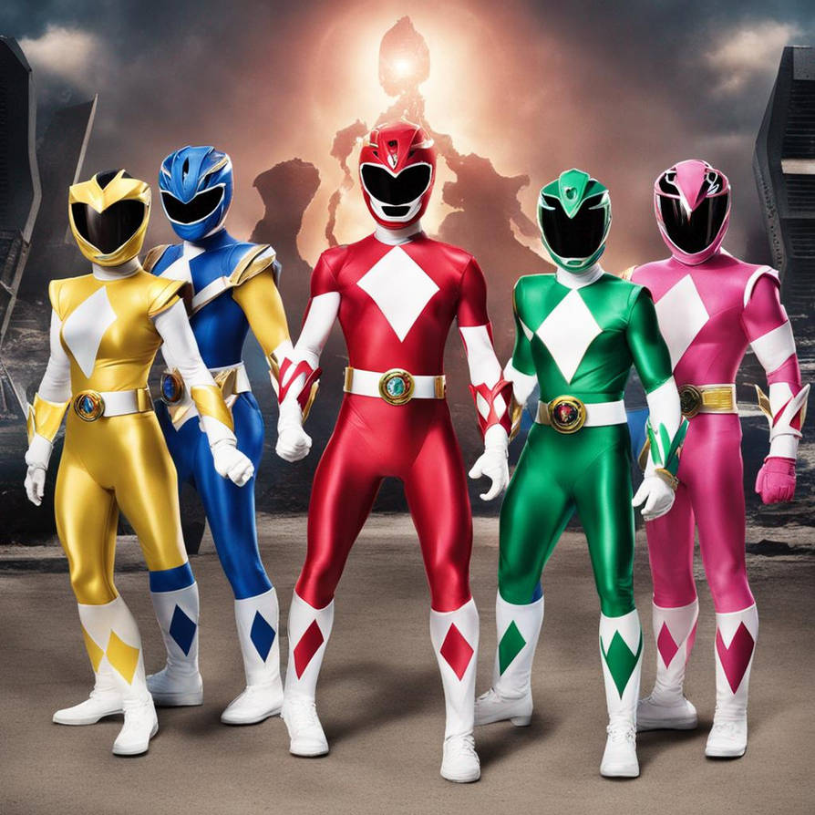 Power Ranger Line Up Poster Power Rangers Line up by Aaroncoolb on DeviantArt