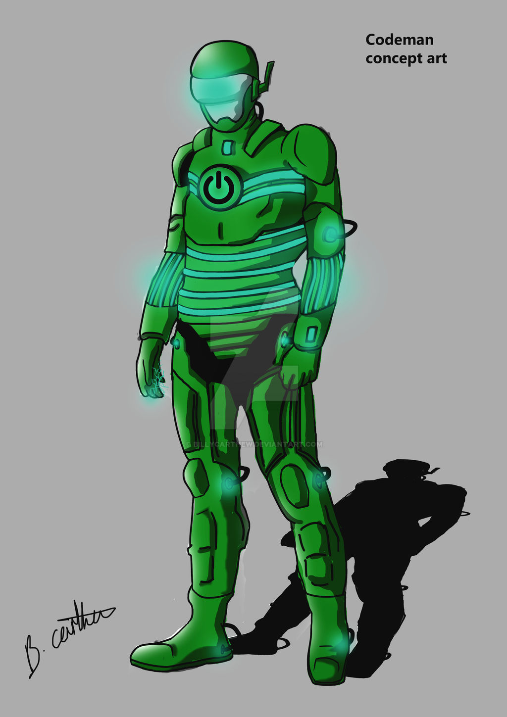 Codeman concept art by BillyCarthew on DeviantArt