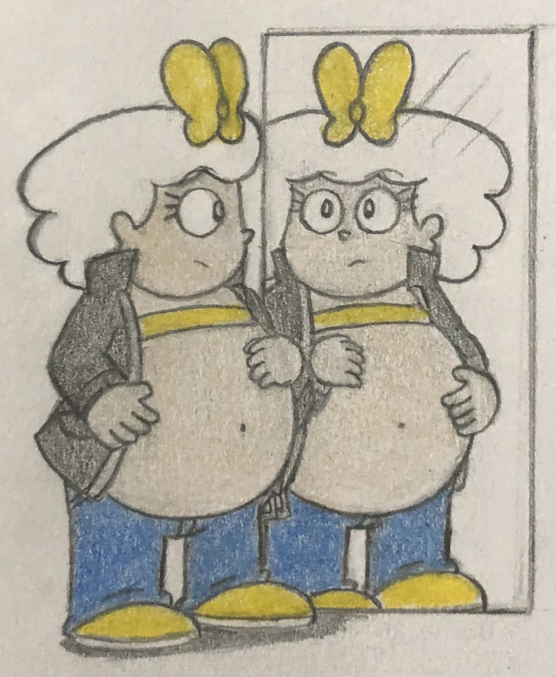 Kimpy Human Kimpy at the Mirror by JJSponge120 on DeviantArt