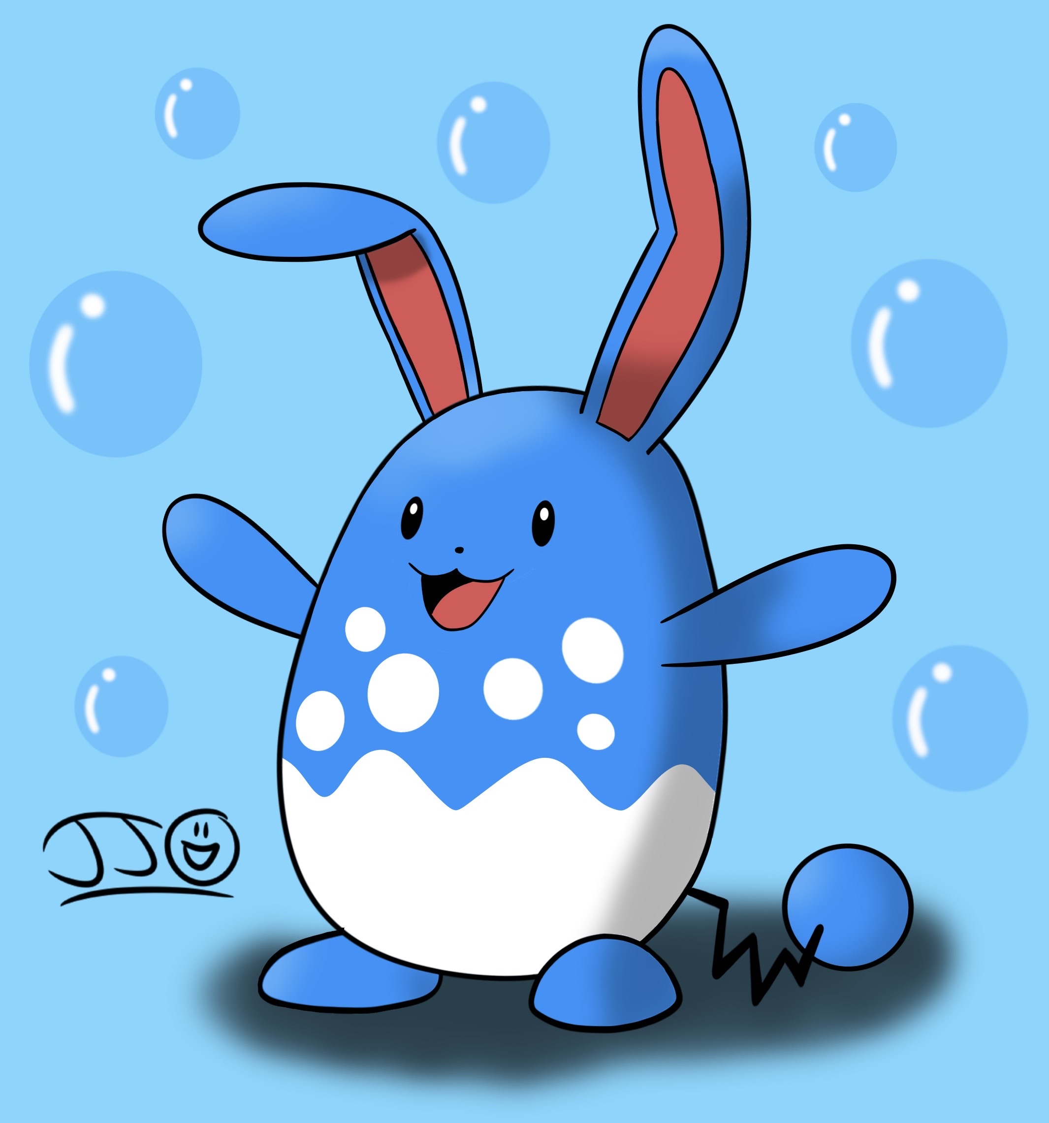 Azumarill (Digital) by JJSponge120 on DeviantArt