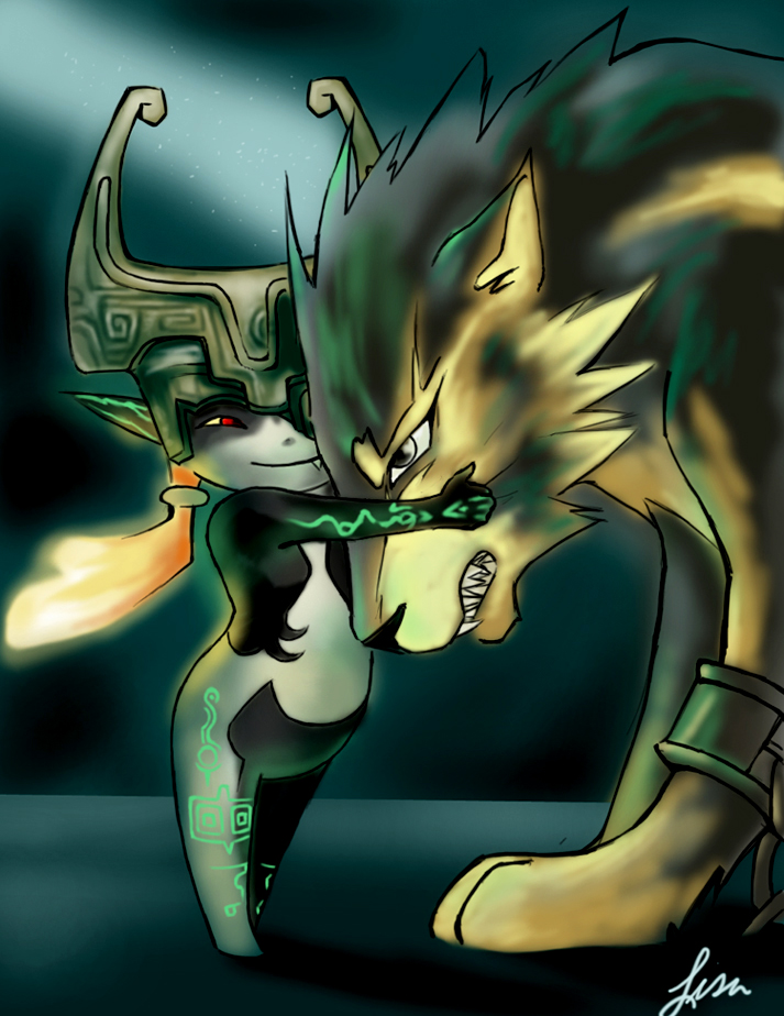 Midna and Wolf Link