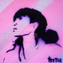 Stencil sprayed