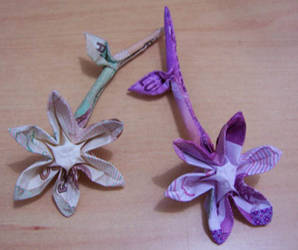 Money Origami Flowers