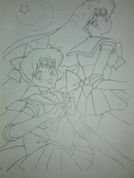 Sailor Venus and Sailor Mars.