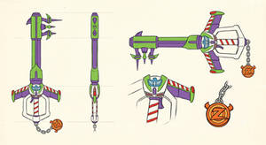 Buzz Lightyear Astro Blasters Keyblade concept art