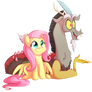 Fluttershy and Discord by Fillyblue