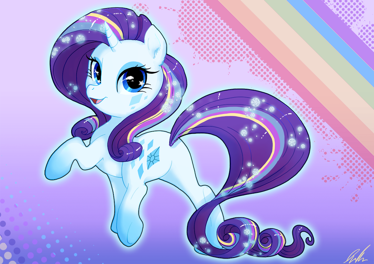 Puffed Rarity Deviantart Rainbow Powered Rarity by C-Puff on DeviantArt