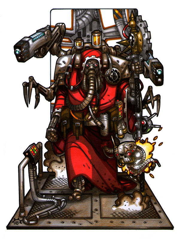 Tech Priest Rites MiniCharacters - Tech-priest by NicolasRGiacondino on DeviantArt