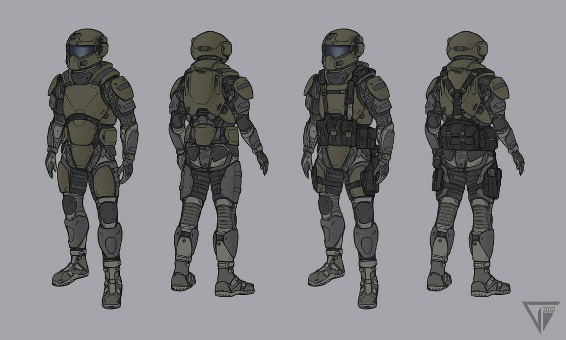 Combat Suit (Commission) by The-Chronothaur on DeviantArt