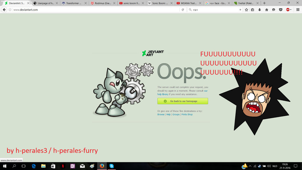 deviantart is error again! by h-perales3 on DeviantArt