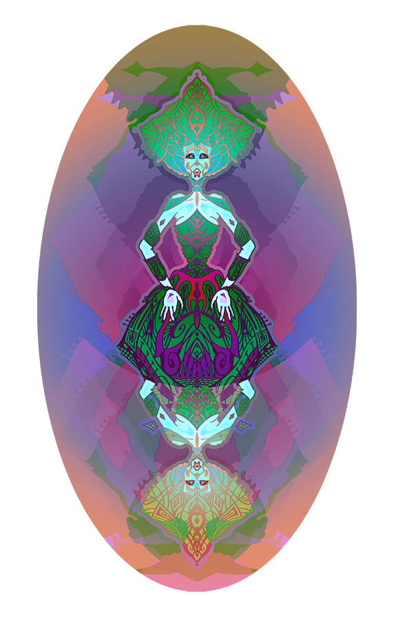 INCREDIBLY COLORFUL QUEEN OF DIAMONDS