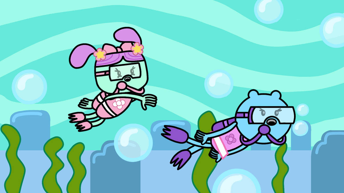 Huggy Inflation Wubbzy: Daisy and Huggy Snorkeling by YellowStarArt on DeviantArt