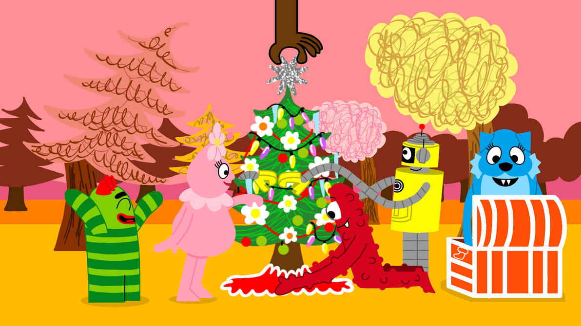 Yo Gabba Gabba: Decorate the Tree by YellowStarArt on DeviantArt