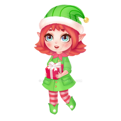 Christmas elf chibi