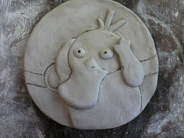 Unfinished Psyduck tile