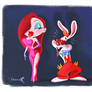 Jessica and Roger Rabbit Chibi