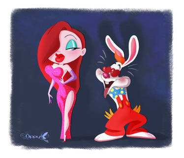 Jessica and Roger Rabbit Chibi