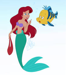 ariel and flounder